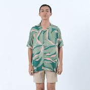 Men's Batik Cuban Shirt - Jungle Palma - Batik Boutique