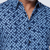 zoom in photo of midnight arabesque men's shirt 