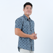 Men's Batik Shirt - Midnight Arabesque - Batik Boutique