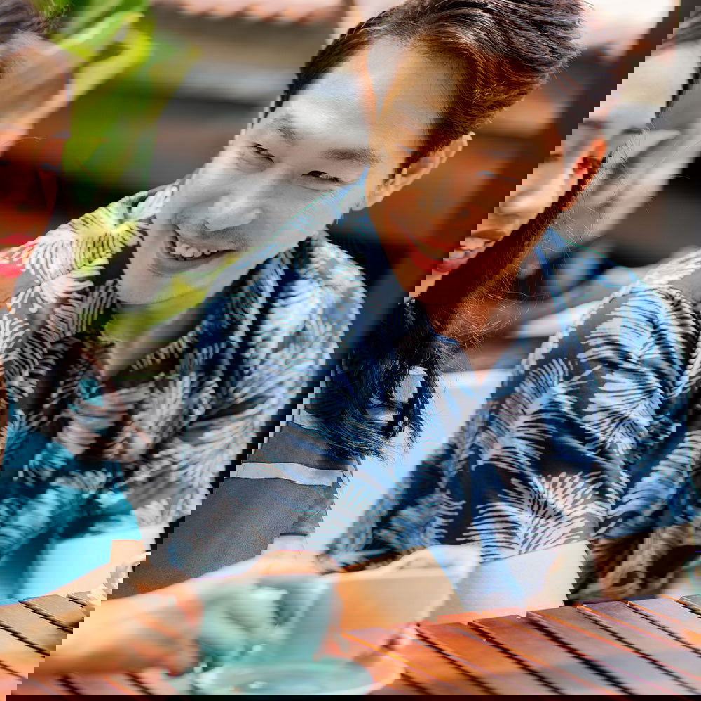 Men's Batik Shirt - Navy Sawit - Batik Boutique