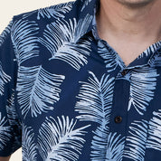 Men's Batik Shirt - Navy Sawit - Batik Boutique