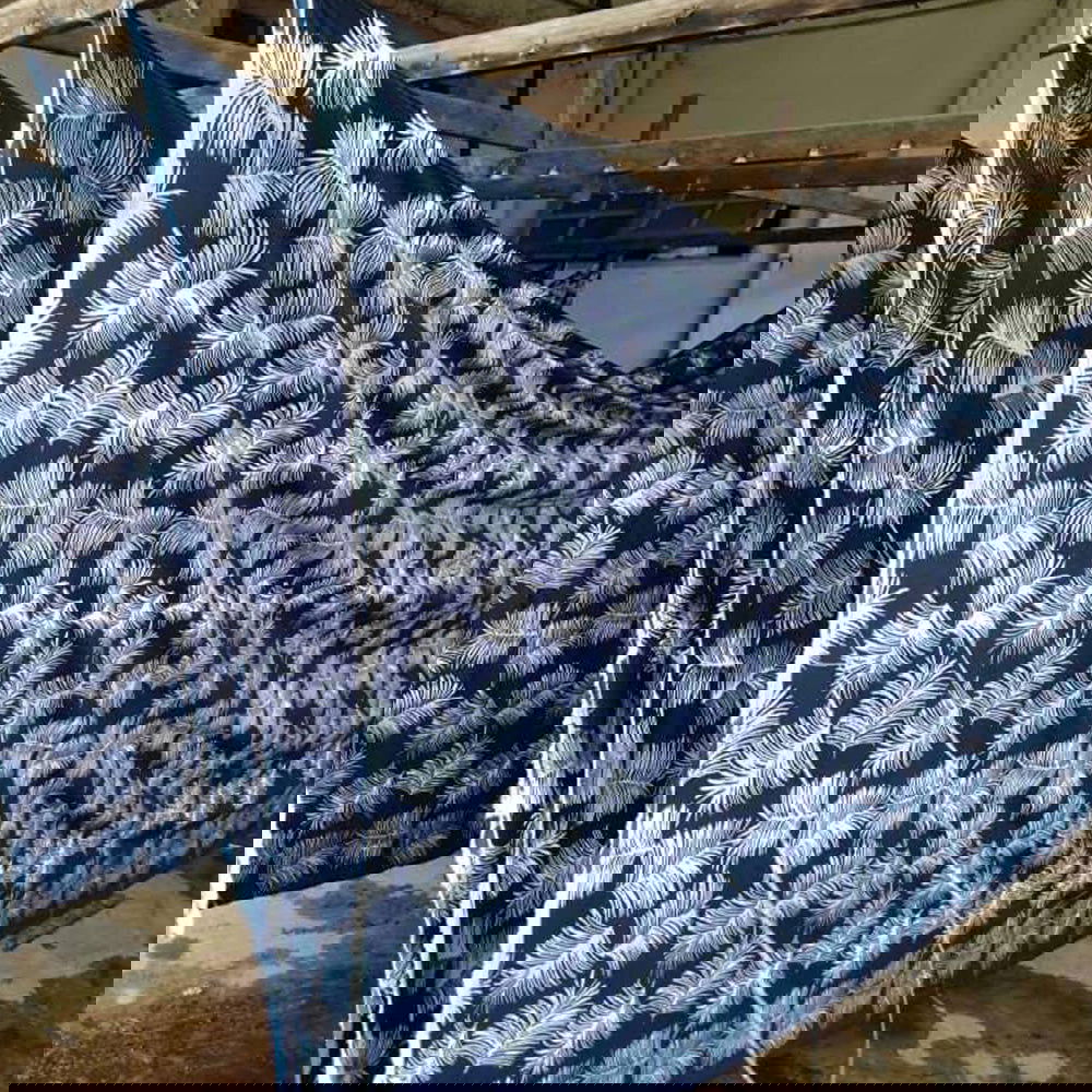 Men's Batik Shirt - Navy Sawit - Batik Boutique