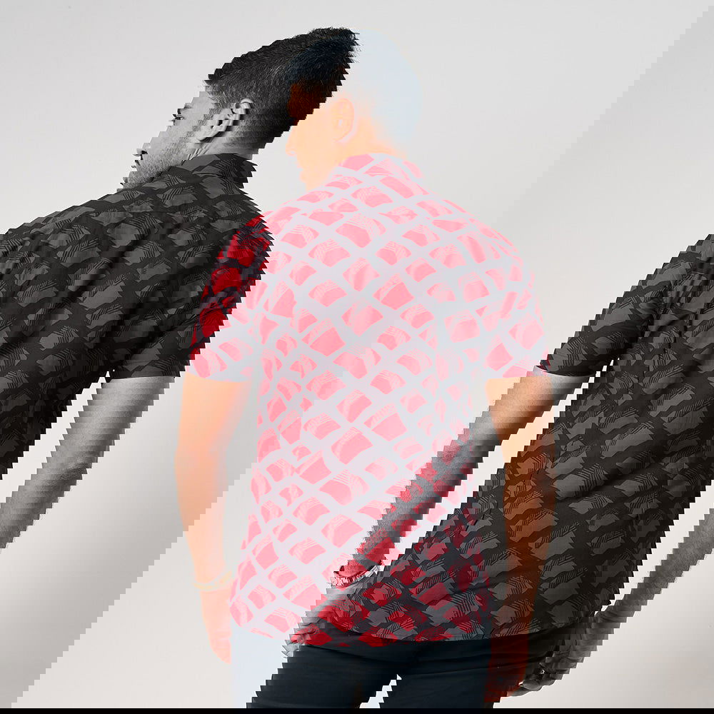 Men's Batik Shirt - Red Nasi Lemak - Batik Boutique