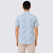 Men's Batik Shirt - Sky Blue Floret