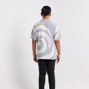 Men's Cuban Batik Shirt - Silver Rose