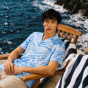 Men's Cuban Batik Shirt - Langit Tioman
