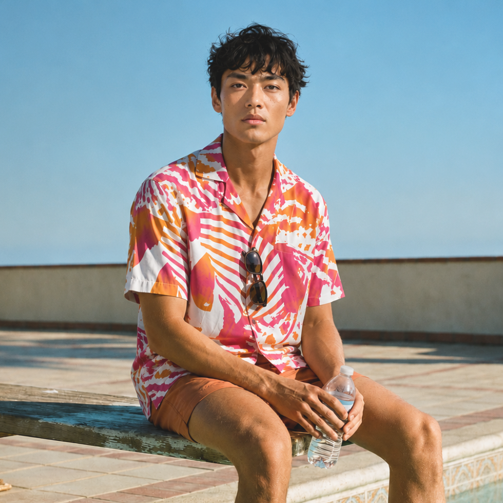 Men's Cuban Batik Shirt - Senja Tioman