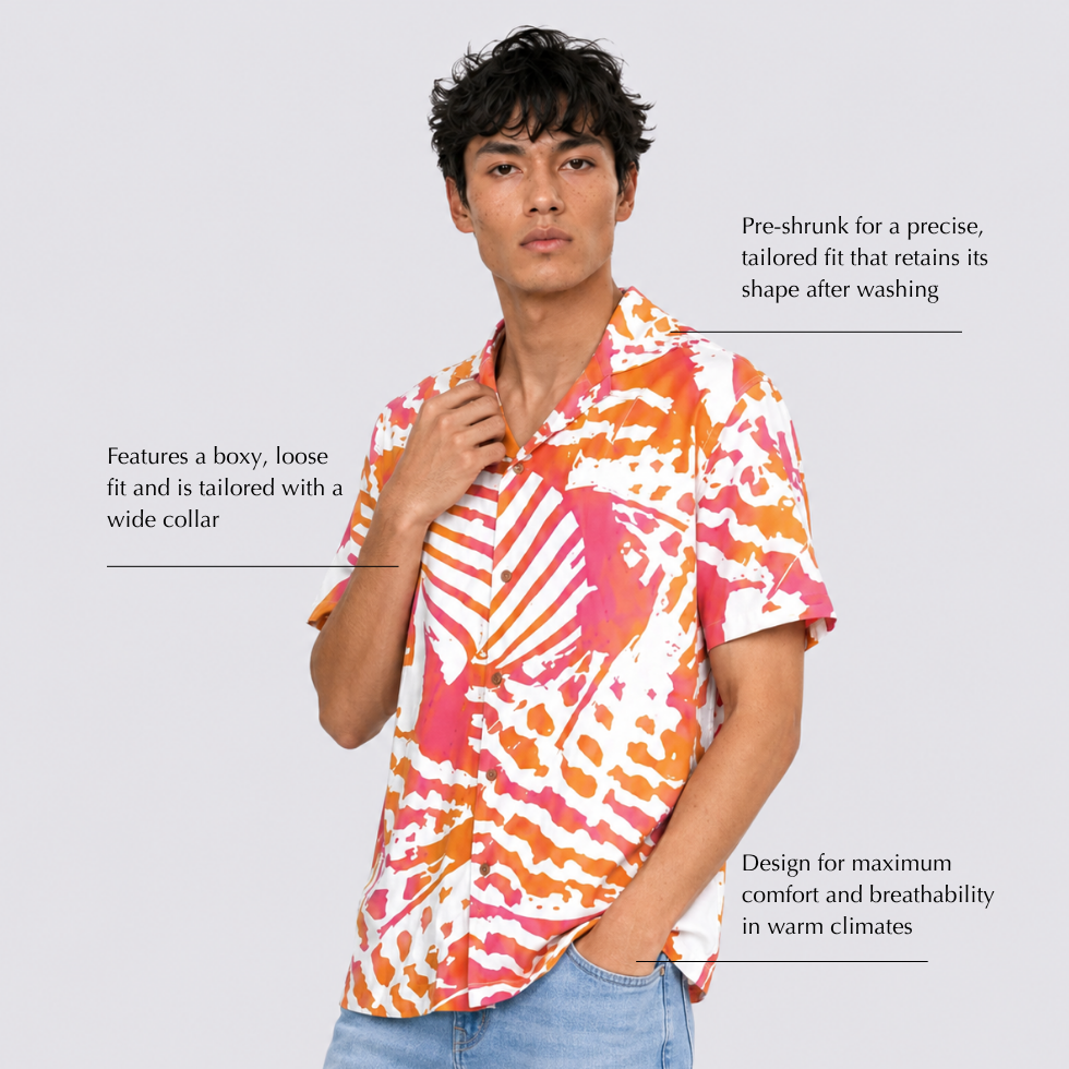 Men's Cuban Batik Shirt - Senja Tioman