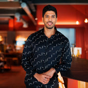 Men's Long-Sleeved Batik Shirt - Jet Tangga - Batik Boutique