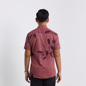 Men's Batik Shirt - Copper Blooming Lace