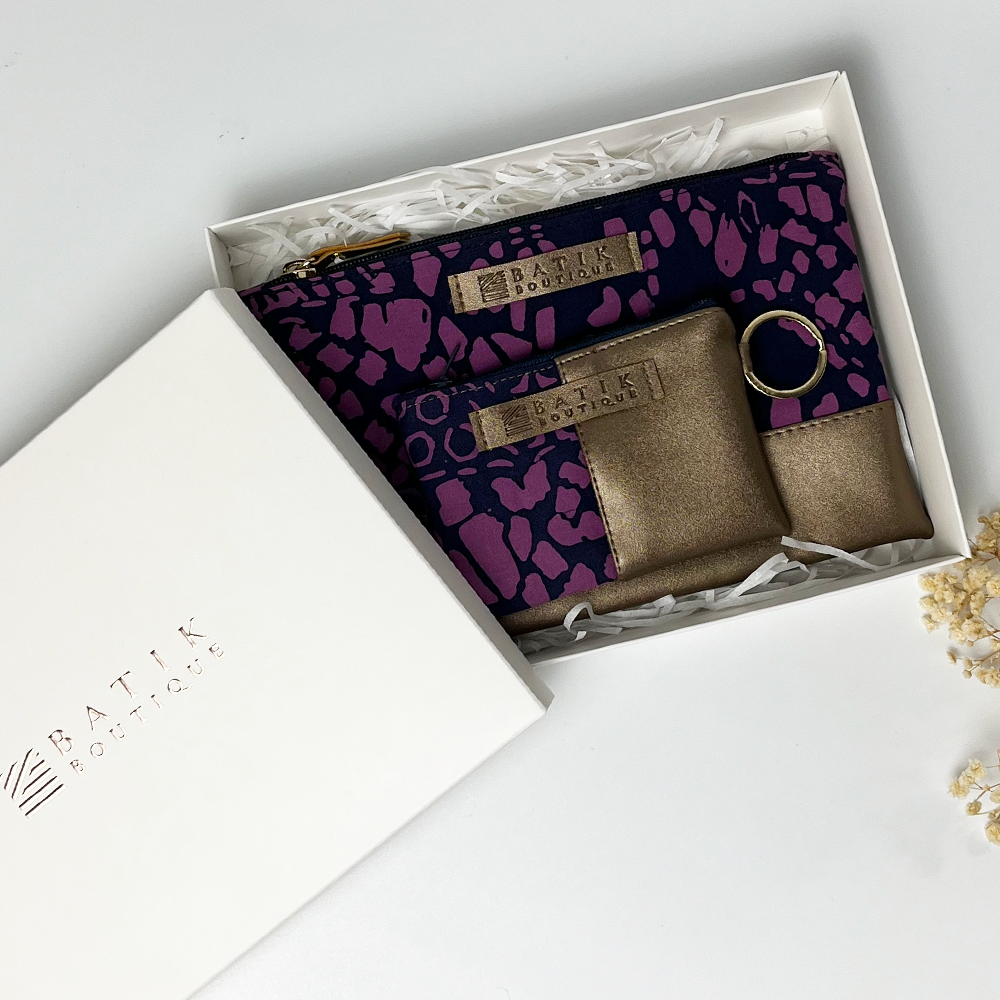 Organizer Gift Set - Purple Bintik - Batik Boutique