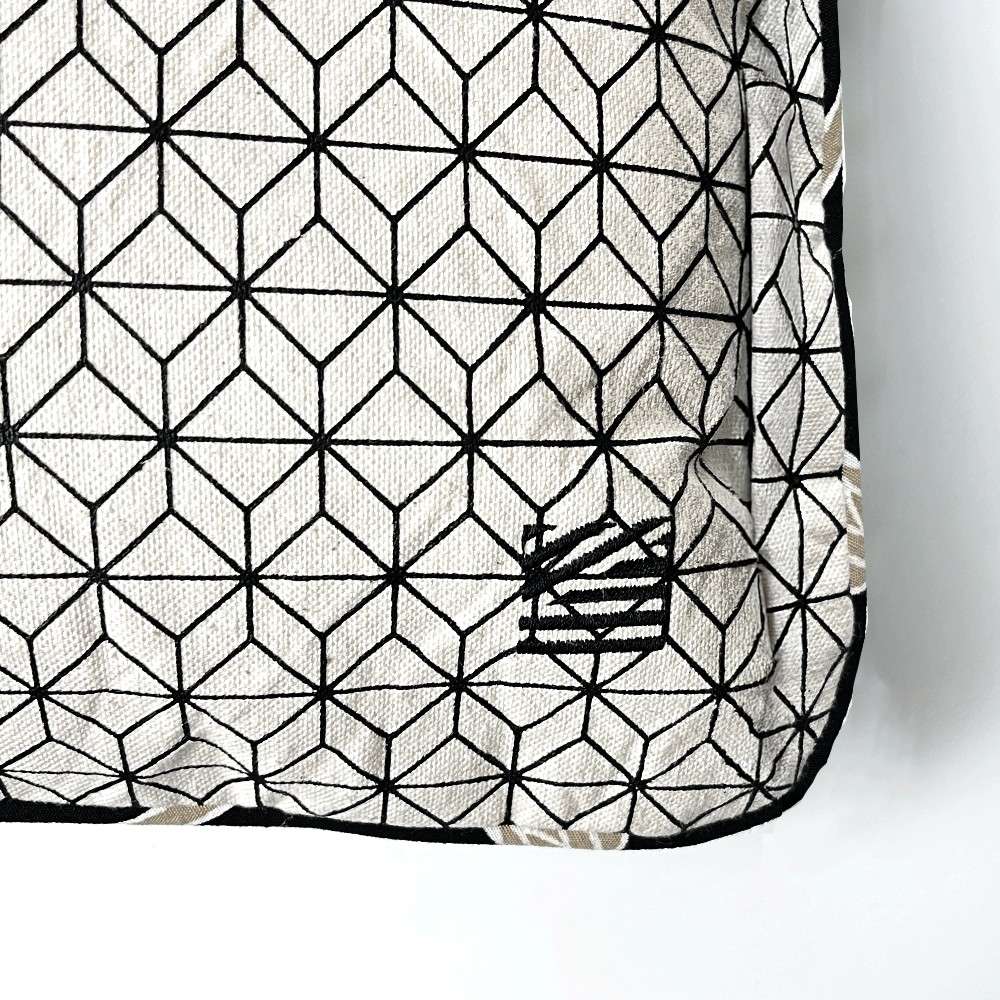 Batik Pillow Cover (Square) - Black Coconut zoom in on the Batik boutque  logo 