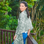 Batik Scarf (Silk Cotton) - Sage Melati