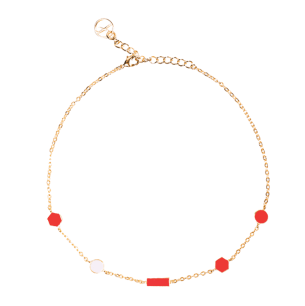 Fugeelah Necklace - Collar Dangle (Red)