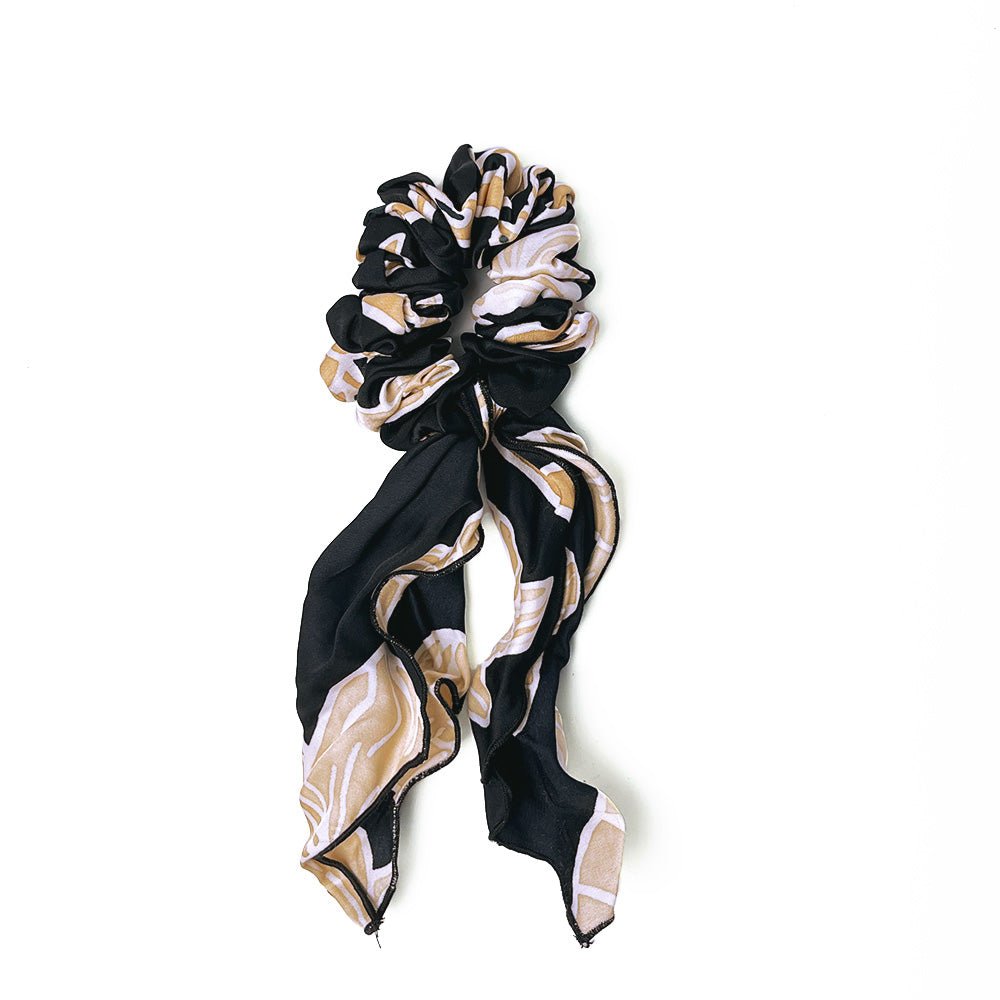 white box photo of Batik Scrunchies - Onyx Fleur