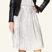 Shibori Skirt (Short) - Mangosteen - Batik Boutique