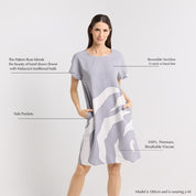 Batik Dress - Silver Rose