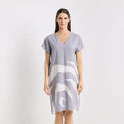 Batik Dress - Silver Rose