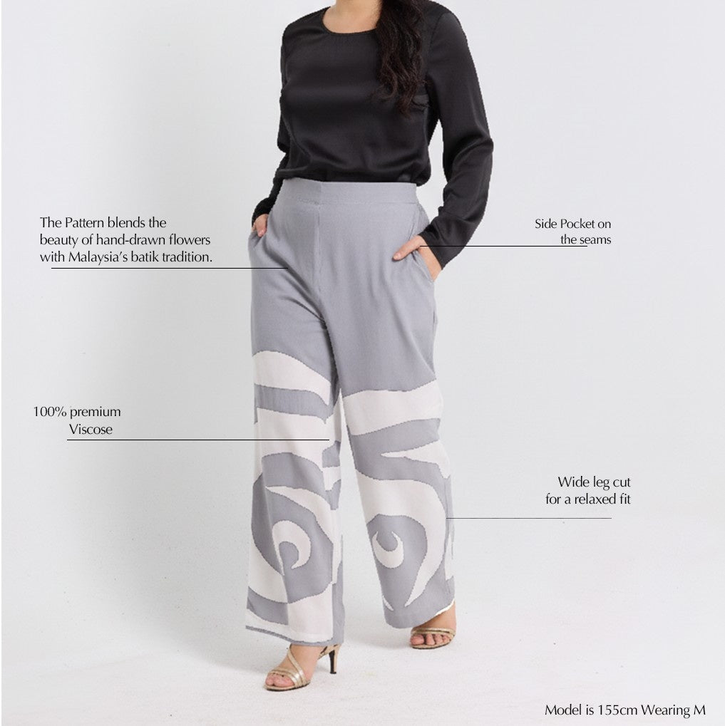 Description of the silver rose trousers 