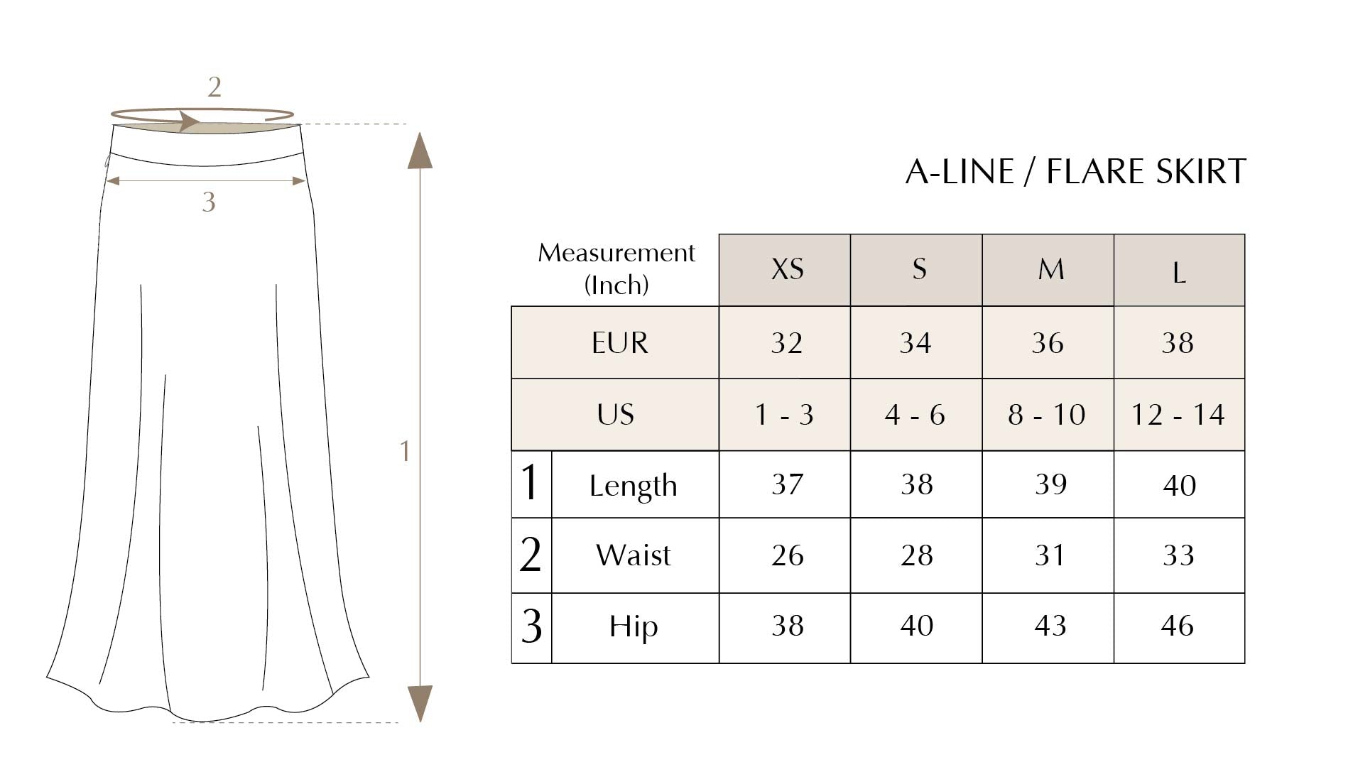 Size Charts Batik Boutique