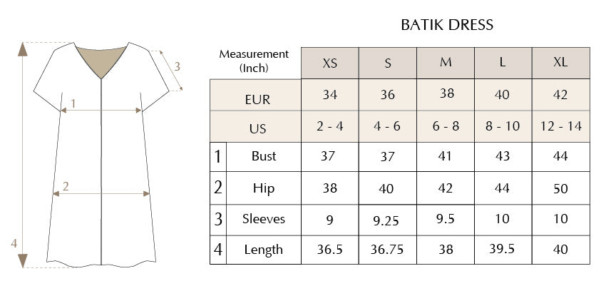 Size Charts | Batik Boutique