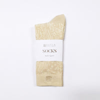 Batik-Inspired Unisex Socks - Tan Driftwood