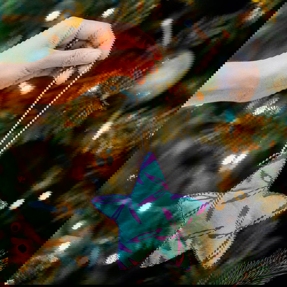 Star Ornament (Reversible) - Driftwood Spice - Batik Boutique