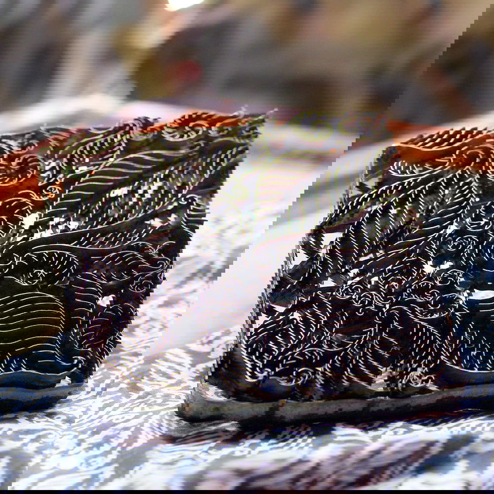 Star Ornament (Reversible) - Tan Nautical Fern - Batik Boutique