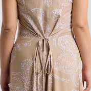  Tan orchid maxi dress Zoomed in 