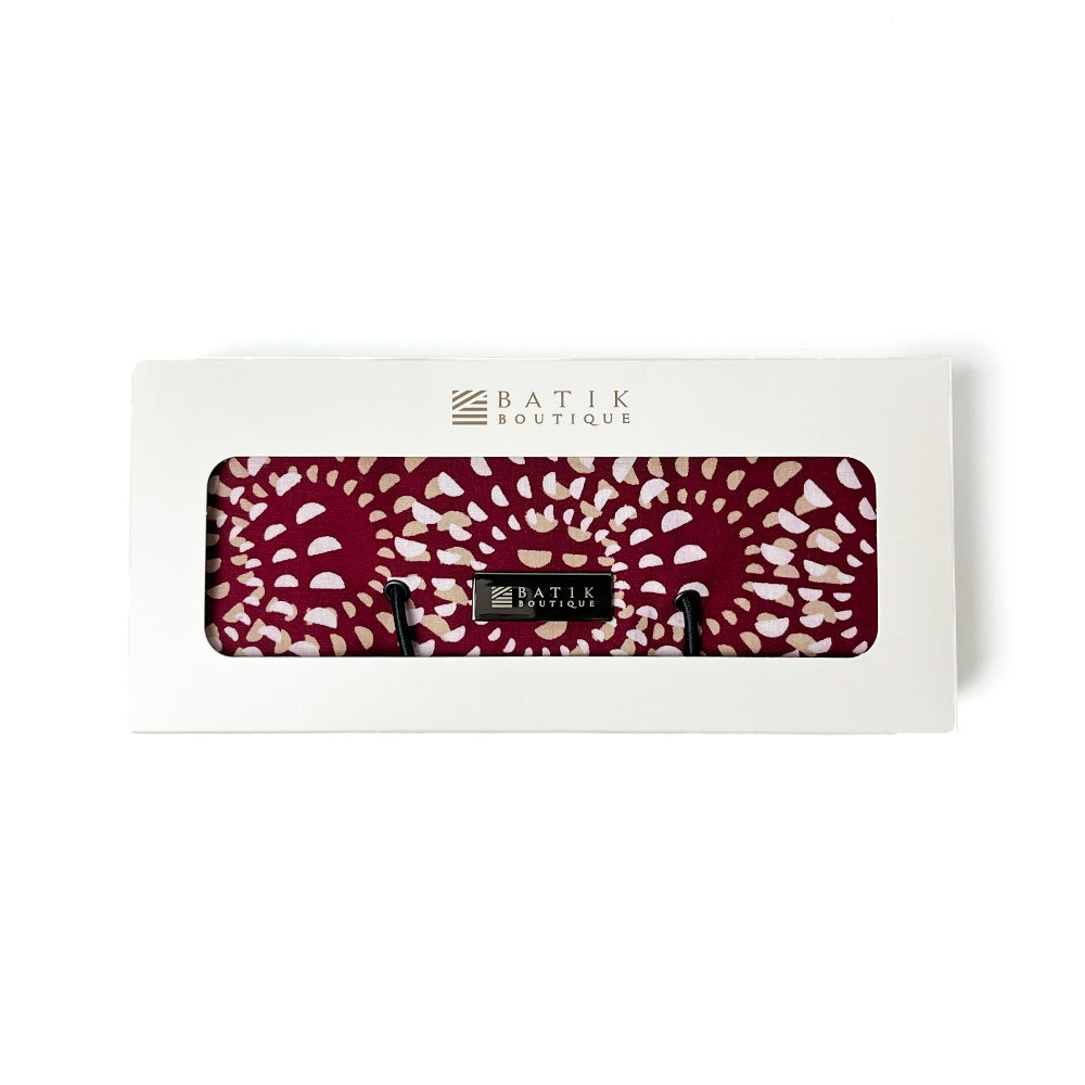 Batik Roll-Up Travel Pouch - Crimson Lunar