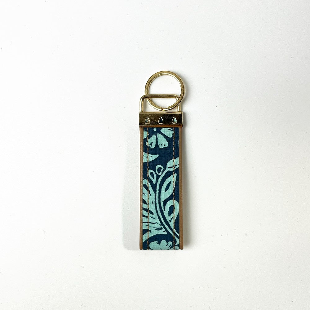 Batik Travel Set - Teal Ukir key chain 