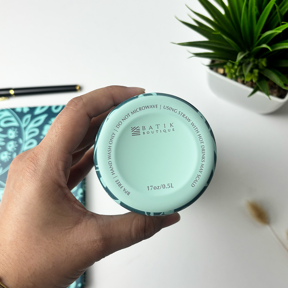 Stainless Steel Tumbler - Teal Ukir