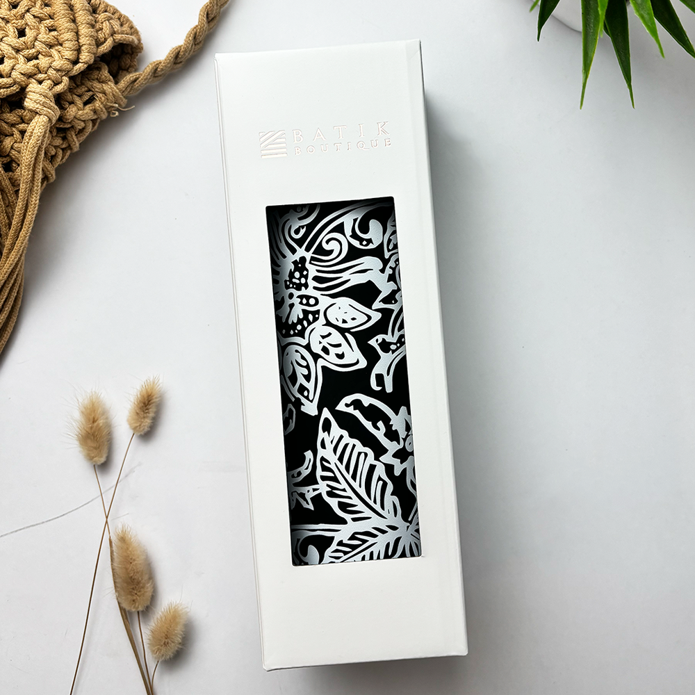 Stainless Steel Tumbler - Black Floret