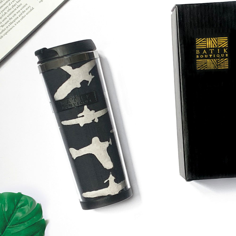 Tumbler - Black Airplane - Batik Boutique