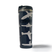 Tumbler - Black Airplane - Batik Boutique