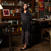 Alysya Girl's Caftan - Onyx Songket