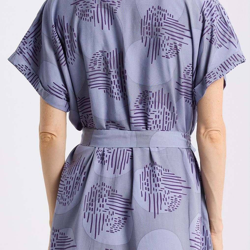 detailed photo of the violet yuan dian dress 