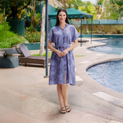 women wearing violet yuan dian dress