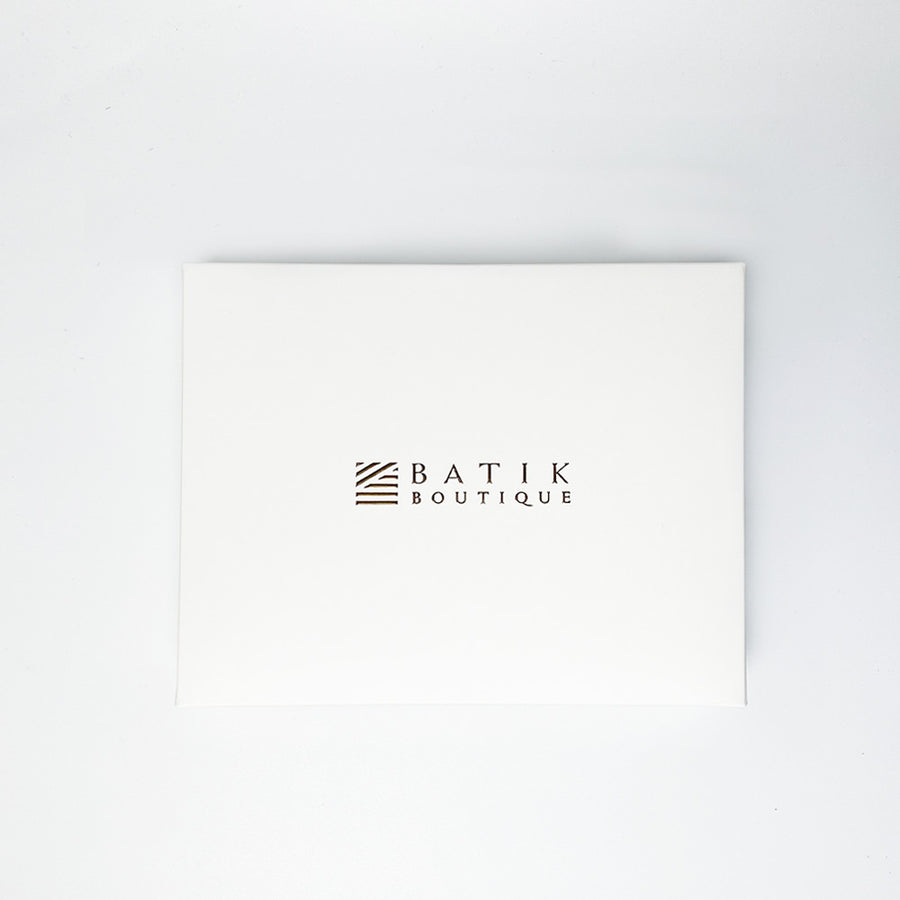 A white box for batik boutique gift set that are exclusively ready for gifting