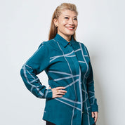 Women's Batik Shirt - Forest Green - Batik Boutique