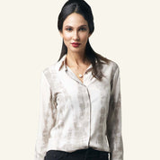 Women's Shibori Shirt - Mangosteen - Batik Boutique