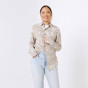 Women's Shibori Shirt - Mangosteen - Batik Boutique