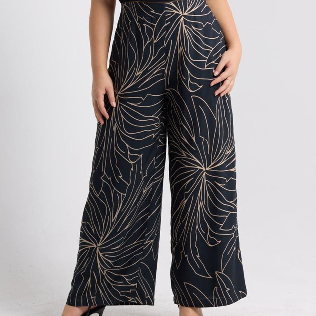 Batik Wide Leg Trousers Onyx Palma  zoom in photo 