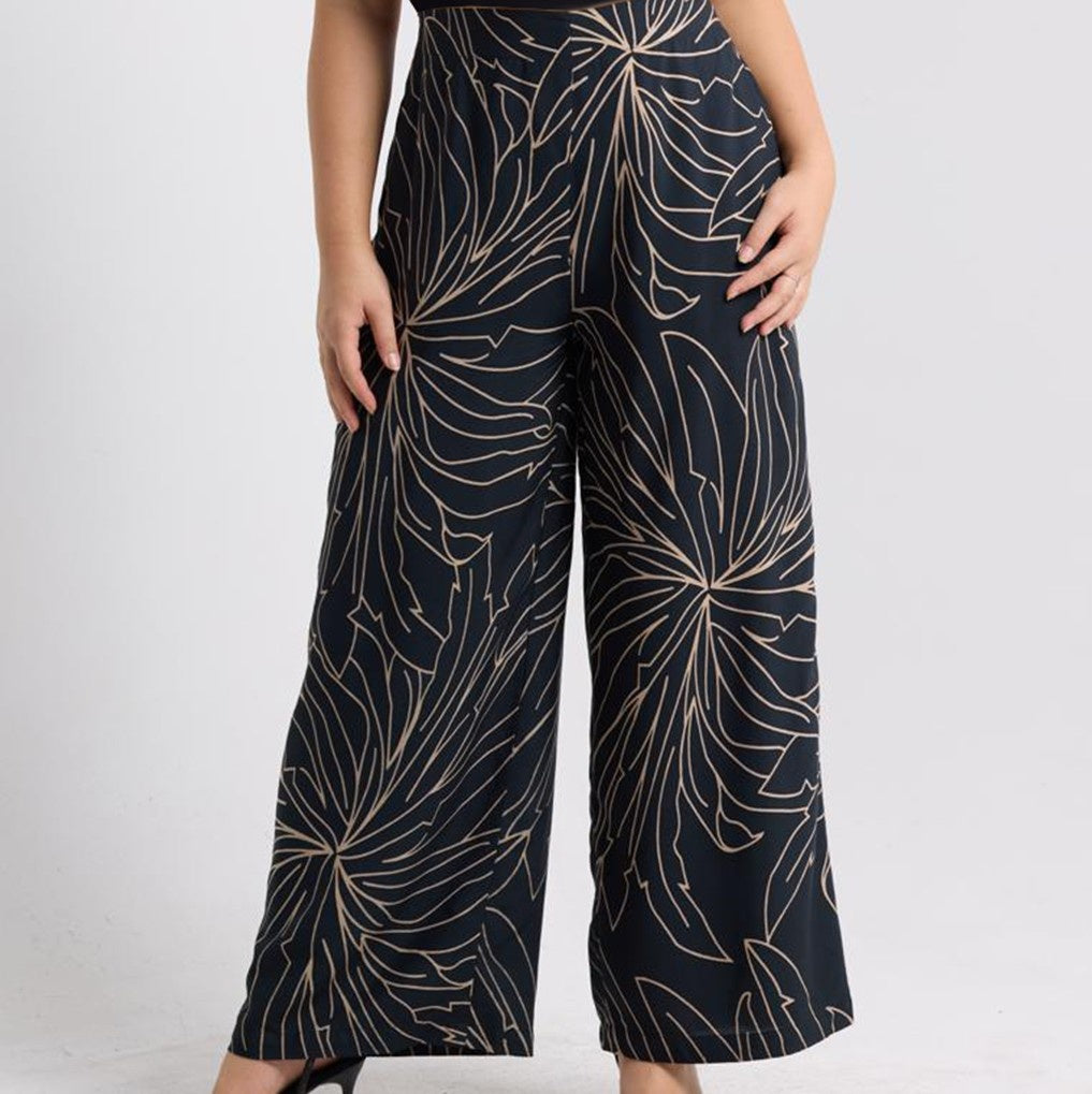 Batik Wide Leg Trousers Onyx Palma  zoom in photo 