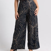 Batik Wide Leg Trousers Onyx Palma  zoom in photo 