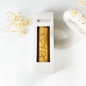 Bamboo product in a Batik Boutique box on a white background with decorative elements.