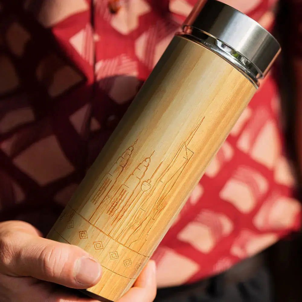 Wooden Tumbler - KL Skyline - Batik Boutique