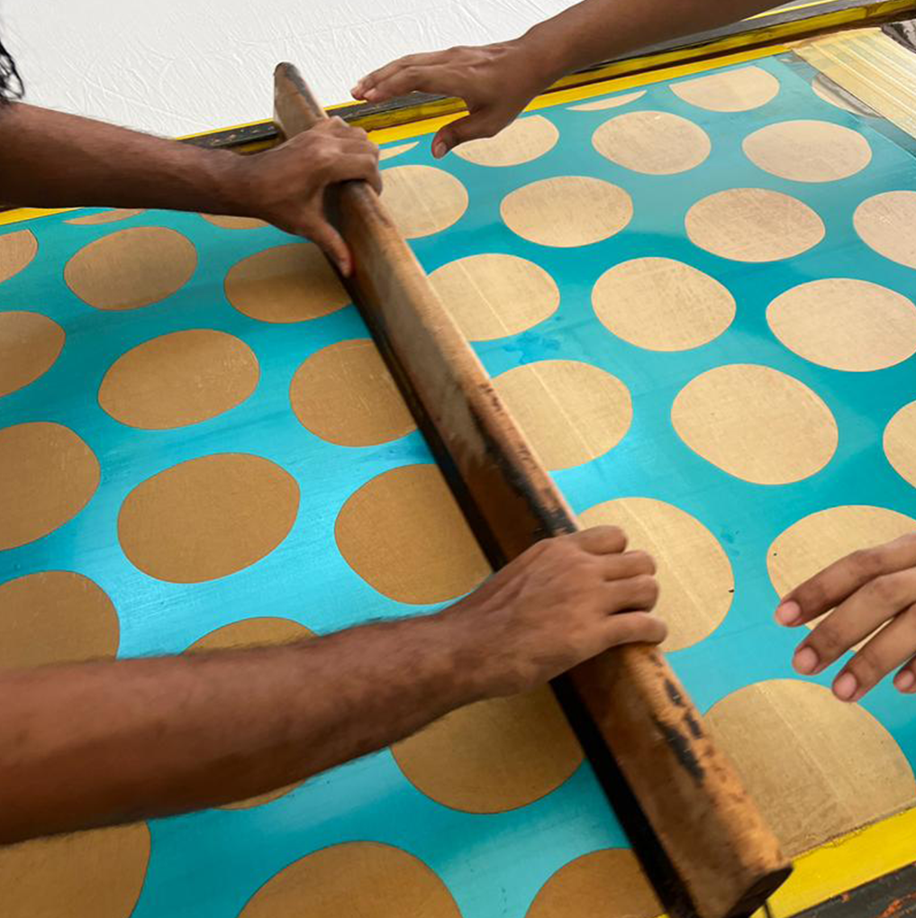 Batik Scarf (Silk Cotton) - Crimson Yuan Dian