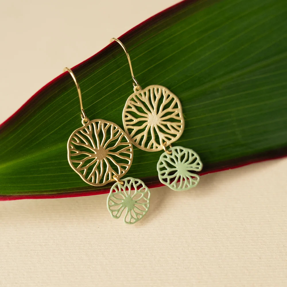 Embrace Jewellery -  Double Lily Pad Earrings