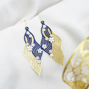 Embrace Jewellery -  Floral Wave Overlapping Hook Earrings
